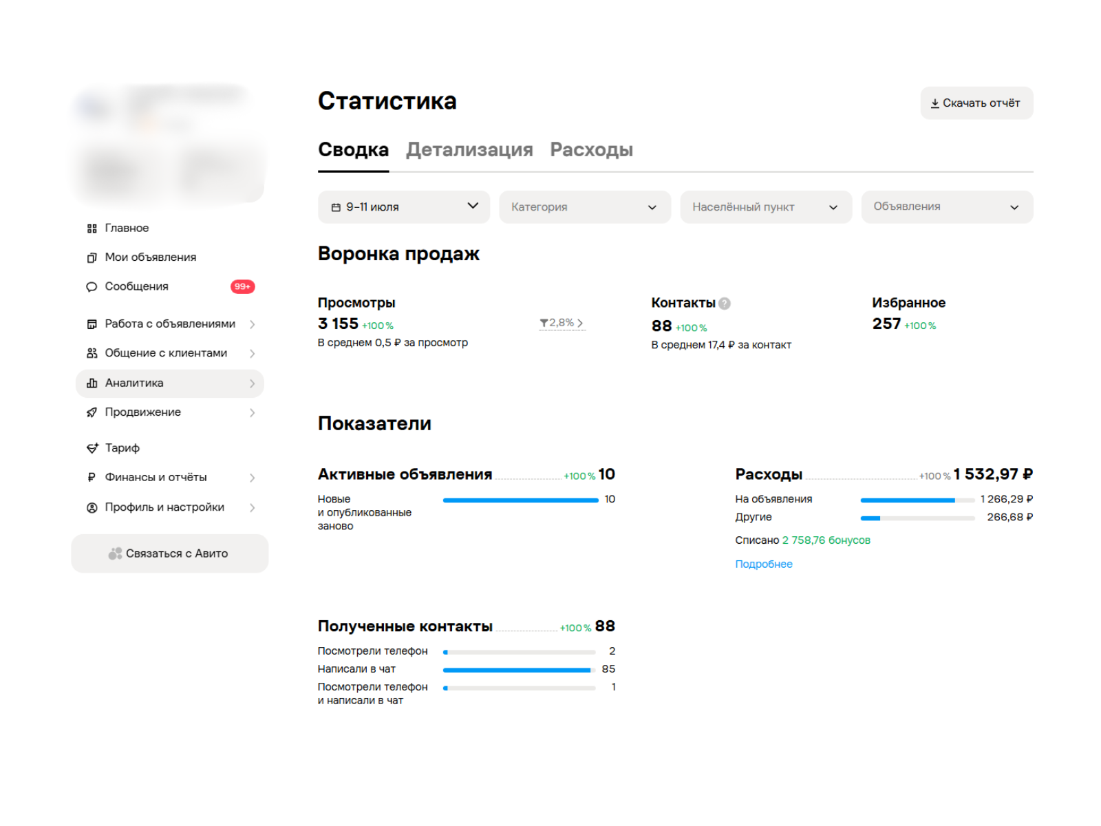 Статистика — Ленинградская область
