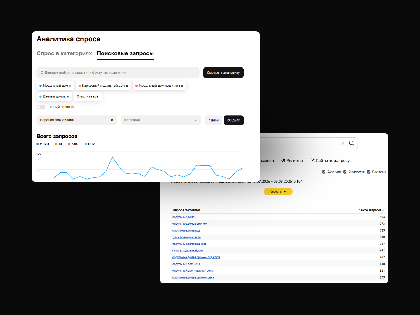 Скриншот сбора SEO-запросов